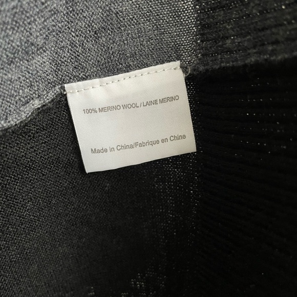 Tory Burch Light Knit Wool Cardigan Gray and Black - Picture 7 of 8